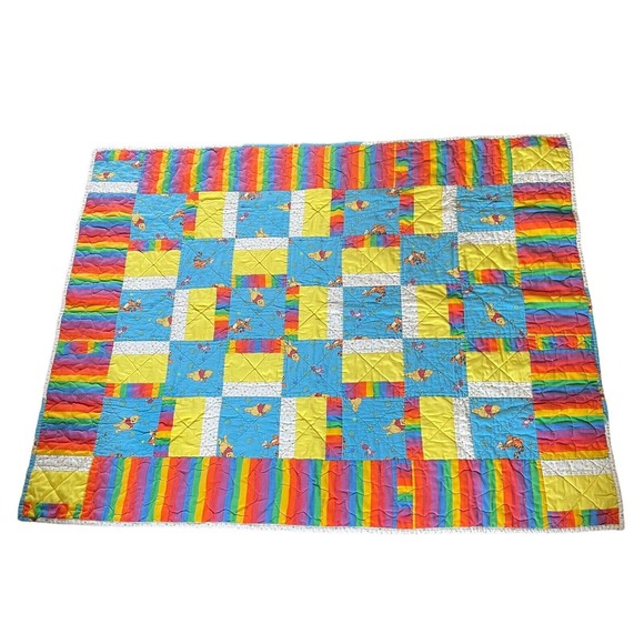 classic Winnie the Pooh Other - Classic VTG Winnie the Pooh Double Sided Quilted Tigger Piglet Baby Blanket
